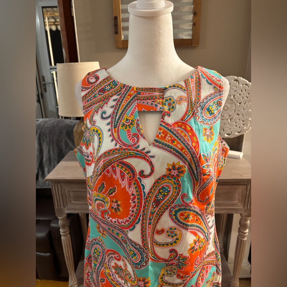 Anne Klein Paisley Shift Dress - Picture 2 of 9